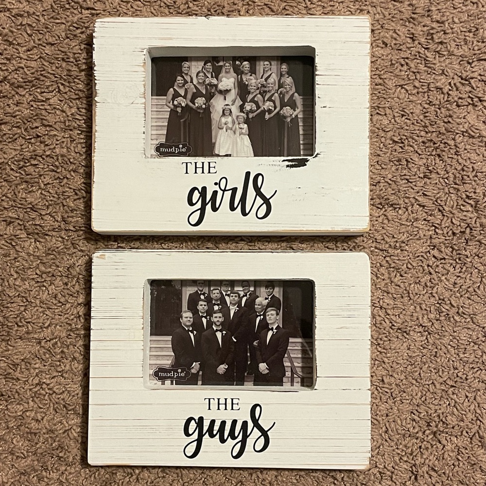 Mud Pie WEDDING picture frames.